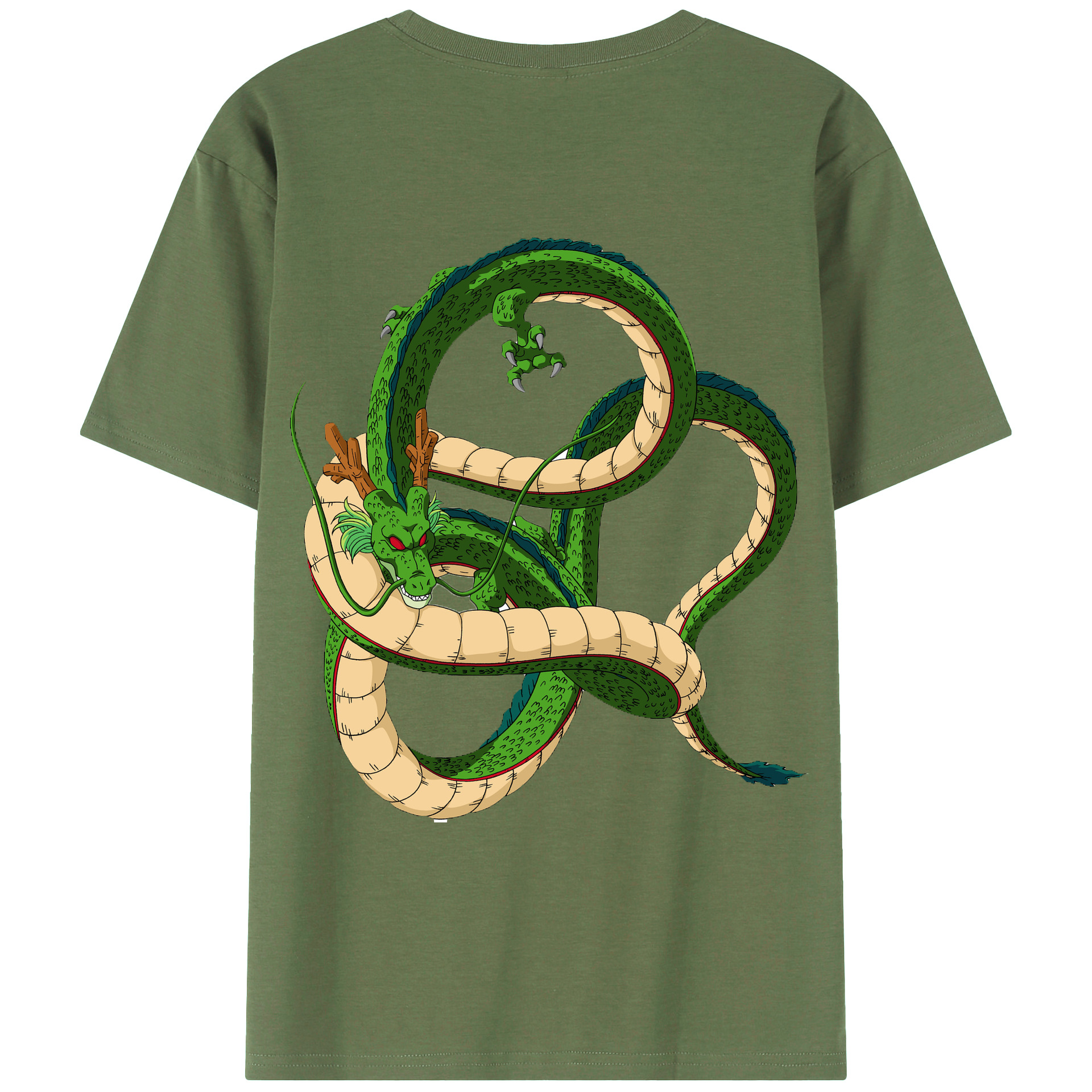 （画像用） ドラゴンボール 神龍 シェンロン DRAGON BALL Shenron 綿100％ メンズ半袖Tシャツ（バックプリント） 通気性